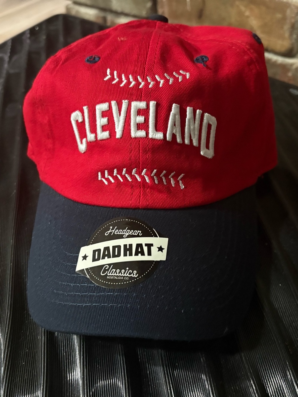 HUF Cleveland Red and Navy Dad Hat